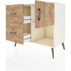 Resim Hyperion Şifonyer Tek Raflı 2 Çekmeceli Tek Kapaklı 88x44x80 Aytaşı-çam Çam 