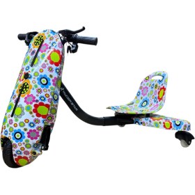 Resim Ryder Star Drift Car Drift Scooter Elektrikli Kaykay Hoverboard Dirift Kar Bluetooth Hoparlörlü Led Işıklı RS-R1 Sun Flower Grafiti 