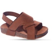 Resim Sanbe 510 V 2002 21-25 Erkek Deri Çocuk Sandalet Tarçın 