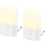 Resim 1 Adet/2 Adet Takma LED Gece Lambası, Mini Sıcak Beyaz LED Gece Lambası - Yatak Odası, Banyo, Mutfak, Koridor, Merdiven Ayarlanabilir Parlaklık 