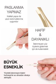 Resim Xolo Gold Altın Cımbız Profesyonel Yassı Uç Kaydırmaz 