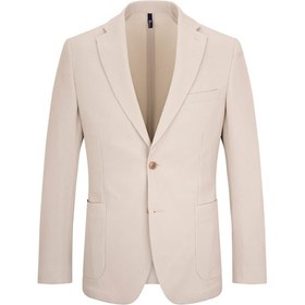 Resim Hatemoğlu Keten Comfort Fit Mono Yaka Klasik Ceket 36432 Keten D. 