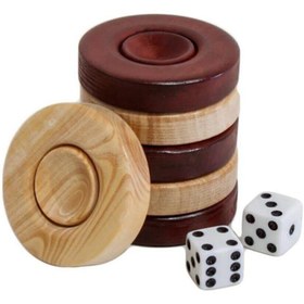 Resim OTTOMAN GAMES El Yapımı Şimşir Tavla Pulu Büyük Boy 35 mm 