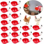 Resim Wezone Otomatik Tavuk Suluk Seti - 20 Adet Kırmızı Pp Abs Malzeme, Sızdırmaz Somunlu 