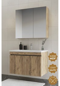 Resim Teta Home Tokyo 80 Cm Mdf Banyo Dolabı Seti Atlantik Çam Atlantik Çam 