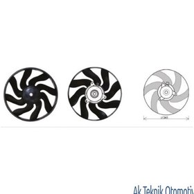 Resim Fan Motoru 12V Peugeot 406 Soketli 341Mm 504629898 
