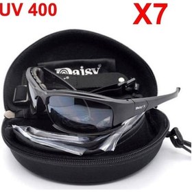 Resim Maoyaya Daisy X7 Uv400 Polarize Değişebilir 4 Lensli Motosiklet Gözlüğü N11.415 Spor 