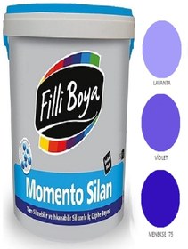 Resim Filli Boya Momento Silan Tam Silinebilir Yıkanabilir Silikonlu Ipek Mat Boya 15lt menekşe 175 