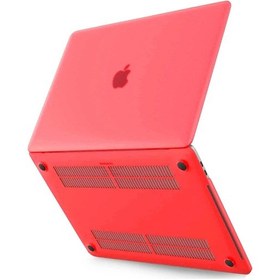 Resim Muratech Newface Macbook Uyumlu Pro 13 2020 Macbook Uyumlu Buzlu Kapak - Kırmızı 