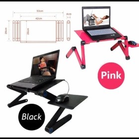 Resim Moonix Fonksiyonel Portatif Katlanabilir Mouse Padli Çift Fanlı Laptop Sehpası Masası 