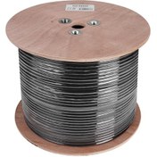 Resim Hytech HY-CAT619 Outdoor305mt Gri-Siyah 0,51mm 23awg UTP CAT6 Dış Ortam Kablosu 