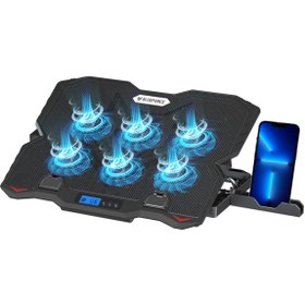 Resim Hype Store Blueforce Sx-35 Snower 6 Fanlı 9-15,6 inç Notebook Soğutucu Stand Telefon Standlı Siyah 