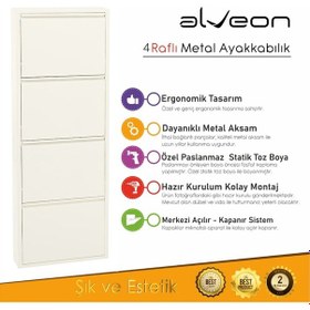 Resim Alv-10004 Alveon Metal Ayakkabılık Beyaz 
