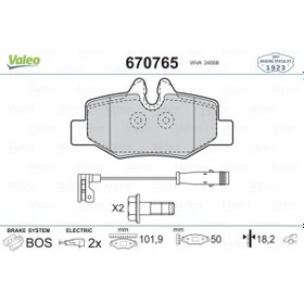 Resim VALEO 670765 ARKA BALATA MB VIANO 3.0-3.2CDİ 2.2- VITO 109CDI 2.2 