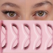 Resim 5 Çift 5-12mm Karışık Uzunluk Tilki Gözü Kirpikleri - Başlangıçlar İçin D Curl İnce ve Kabarık Kedi Gözü Kirpikleri, Kolay Uygulama ile Yeniden Kullanılabilir Doğal Görünüm Kirpikleri, Başlangıç Kirpik Uzantıları, Şirin Kirpik Stili, Dayanıklı Kirpik Uzantıları 