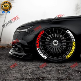 Resim bombtire Speedhunters Çift Renk Lastik Yazısı 2.5 Cm Orijinal Ürün 4 Adet Garantili 