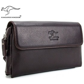 Resim Hakiki Dana Derisi Telefon Cüzdan Erkek El Çanta Kangaroo K 9985K 