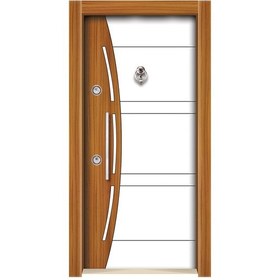 Resim Çelik Kapı Modelleri Ahşap Kaplama Düz Model Daire Kapısı Sağ 1 