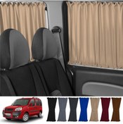 Resim Oto Pandami Fiat Doblo I 2000-2010 Uyumlu Krem Raylı Oto Perde Takımı 