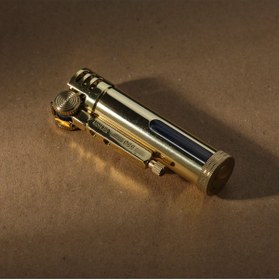 Resim vetesbih Cam Gövde Rüzgar Geçirmez Retro Tasarım Benzinli Çakmak 
