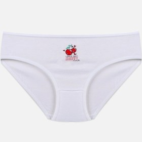 Resim Koza İç Giyim Kız Çocuk 3'lü Penguen Desenli Slip 1050 Kırmızı - Siyah 