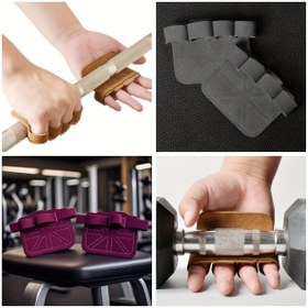Resim 1 Çift Spor Salonu Eldiveni, Jimnastik ve Egzersiz için Kare Fitness Eldivenleri Premium Sığır Derisi Malzemeden Yapılmış Dayanıklı Tutuş Koruma ile Kaldırma Antrenmanları İçin. 