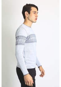 Resim Layyagosta Erkek Triko Kazak Gri (504887616) Gri 