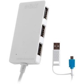 Resim S-link SL-U143 3 Port 2.0 Usb Çoklayıcı Kart Okuyucu Usb Micro Usb Bağlantılı Otg Özellikli 