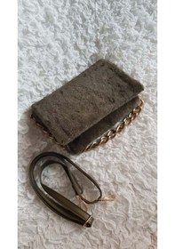 Resim Liva Zincir Detaylı Peluş Kadın Postacı Çanta 
