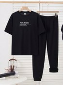 Resim Çocuk Los Angeles Baskılı Eşofman Takımı Siyah 