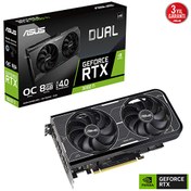 Resim 8 GB ASUS GEFORCE DUAL-RTX3060TI-O8GD6X GDDR6X 256bit 1695MHz OC 2xHDMI 3xDP RGB OEM