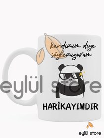 Resim Eylül Design Eğlenceli Yazılı Esprili Özel Tasarım Baskılı Kupa Bardak Komik Kupa Bardak Kahve Bardağı 