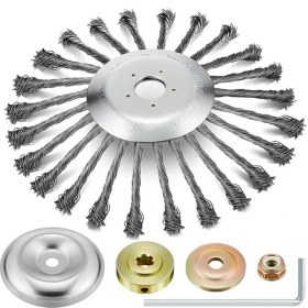 Resim Explosion1 10 Inç Yabani Ot Çelik Tel Fırça Evrensel Adaptörlü Tel Düzeltici Bıçağı Çelik Tel Fırça Kesici Ekleri (Yurt Dışından) 