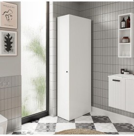 Resim Savana M Çok Amaçlı Banyo Kiler Dolabı Beyaz 