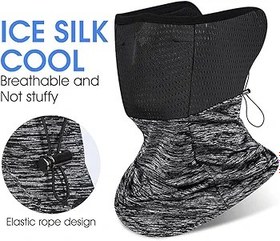 Resim lifcasual Güneşe dayanıklı Buz ipek Örgü Bisiklet Yüz Maskeleri Ter Önleyici Kasklar İç Facecover Motosiklet Tırmanma Rading Astar,Grey 