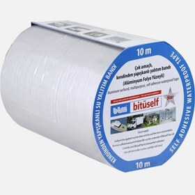 Resim BTM Bitüself Star Alüminyum Folyolu Su ve Ses Yalıtım Bandı En 20 cm-10 Metre 