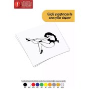 Resim Dansçı Kadın Sticker Oto Motor Laptop Duvar Folyo Sticker 40 X 44 Cm 