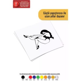 Resim Dansçı Kadın Sticker Oto Motor Laptop Duvar Folyo Sticker 40 X 44 Cm 
