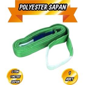 Resim BRATİ HAND TOOLS Sapan Polyester 2 Ton 1 Metre Yeşil Sağlam Yük Kaldırma Taşıma Indirme Halat Spanzet 