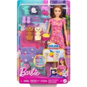 Resim Nessiworld HXN01 Barbie and Her Puppies Pajama Party 