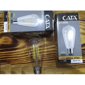 Resim Cata LED Ampul CT-4353 8 W Beyaz Renk Rustik Ampul E-27 Duy Tipi 1080 Lümen 
