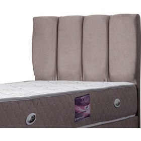 Resim Setaymobilya Baza, Tetra Gri Tek Kişilik Baza + Başlık + Deluxe Yatak 