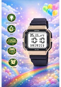 Resim Captiva Digital 3 Atm Suya Dayanıklı Işık+alarm+kronometre+takvimli Çoçuk Kol Saati Cp.yn.26.m1 Beyaz 