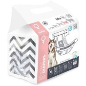 Resim M-Pets Diapers Dişi Köpek Külodu XLarge 10 lu Paket 