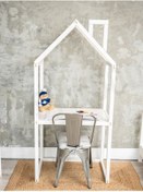 Resim OPPİPO Montessori Beyaz Ahşap Çocuk Çalışma Masası - Montessori Masa - Montessori Mobilya 