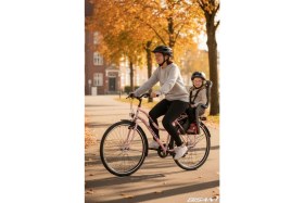 Resim Bisan Bella-24 Kadın Şehir Bisikleti 42CM V 26 Jant 3 Vites Pudra Pembe Siyah 