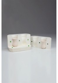 Resim İkili Çay Bardağı - Alçı Kalıp 