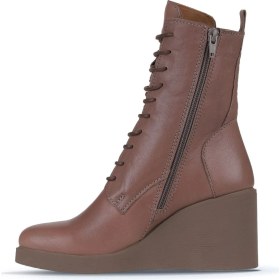 Resim Bueno Shoes Vizon Koyu Deri Kadın Dolgu Topuklu Bot 01WZ8303 01WZ8303 