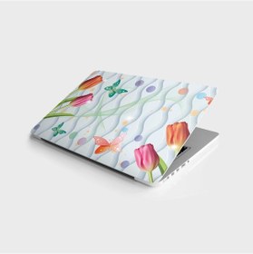 Resim Laptop Sticker Bilgisayar Notebook Pc Kaplama Etiketi 3d Lale Kelebek 