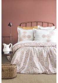 Resim Tek Kişilik Nevresim Takımı Celeste Mercan Terracotta 